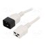 LT-550+549 H05VV-F 1.5/3C WHT 3M Cable; 3x1.5mm2; IEC C19 female,IEC C20 male; PVC; 3m; white; 16A 13ps29dG3B5zQPcik24xKCz23r7fiRXE98Gj3YdGAW4