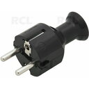 Galvenais AC 2pin spraudnis uz kabeļa, ar elektriskās zemes savienojumu, melns

 CKI191JT.jpg