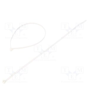 7TAG009570R0000 Cable tie; with a metal clasp; L: 203mm; W: 2.54mm; white; 80N dLxxaLtSc-J8RzdC3orfJQKmbuczYrTmT0dhepGNWhs