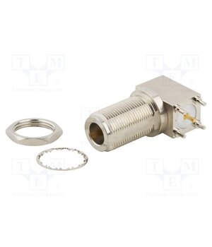172363 Connector: N; socket; female; angled 90°; 50Ω; THT; gold-plated DXrQgbslPbAcozJh6ARkcwGiEWF-wX1AWwHp8G2AQaQ
