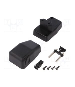 KM-46N/BK Enclosure: for power supplies; X: 40mm; Y: 66mm; Z: 40mm; ABS; black s1sMQw3bBtkPNjJbVpZvOizMI_n0vpgRraq4u0WWqy0