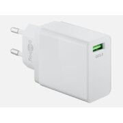 USB quick charger QC 3.0 (18W) : 5V/3A, 9V/2A, 12V/1.5A, white