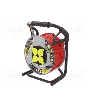 W-99282 Extension lead; H05RR-F; 3G2.5mm2; 50m; rubber; red; Sockets no: 4 1vNMLHmzNEsPigmbK2yQSl487XM4sEFJrzwULXylQ84