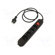 5907570043411 Extension lead; 3x1.5mm2; Sockets: 4; PVC; black; 1.5m; 16A; PRO TT7UgS3GvjQUtLf8A7KI-oglcKr_3i_qjeoVOiYTlQE