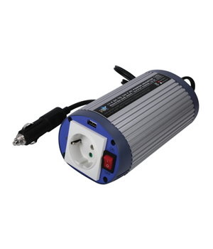 Sprieguma pārveidotājs 12 V DC uz 230 V AC 150 W ar USB

 AMKA150U.jpg