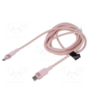 TRDPH Cable; USB 2.0; USB C plug,both sides; nickel plated; 2m; pink EFPCSIJUQXmZuAVqVGNHrXc6KXevC2oFG7uMqrN4Z1w