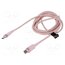 TRDPH Cable; USB 2.0; USB C plug,both sides; nickel plated; 2m; pink EFPCSIJUQXmZuAVqVGNHrXc6KXevC2oFG7uMqrN4Z1w