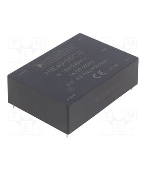 AME40-5DCJZ Converter: AC/DC; 40W; Uin: 85÷264VAC,100÷370VDC; Uout: 5VDC; 82% kjkuoGhFgorunqIdd8D87OCF9C8JyU-dMvrNs2ZCdgw