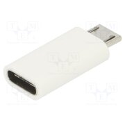 MICRO USB (M) TO USB-C (F) ADAPTER WHITE Accessories: adapter; white; USB B micro plug,USB C socket vjvJfiGdwIfF1yjAaON-Y-qt6YDY1798syJ-4XdQ6L0