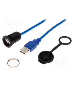 1310-1002-04 Cable; USB 2.0,with protective cap; USB A socket,USB A plug; 2m sgtvpBrGUyeWFoApklGOvmXuR-3GqWVVx2VU4NCSO2k