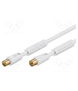 67276 Cable; 1.5m; coaxial 9.5mm socket,coaxial 9.5mm plug; white; 75Ω uz86QQId1QPLYUsVUOGUPQPDpvXDgGSdhxsXh_Sgc9s