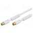 67276 Cable; 1.5m; coaxial 9.5mm socket,coaxial 9.5mm plug; white; 75Ω uz86QQId1QPLYUsVUOGUPQPDpvXDgGSdhxsXh_Sgc9s