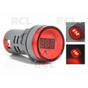 LED Panel Indicator AC 60-500V,  Ø22mm LED red, AD16-22DSV