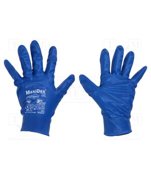 19-007/11 Protective gloves; Size: 11; blue; MaxiDex® FebC0i59DHU1jPbo2Q2-5RXPhbzdDkHm1ULUhpYWgpc