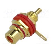 VG03095 RED Connector: RCA; socket; female; insulated; gold-plated; Marker: red Tb511F2Xf50z4oPjY_Tgf4xmB6Y-rfjhDRGhkio-Nt4