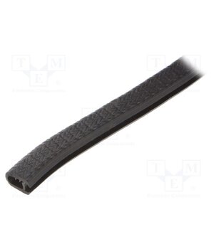 UT-4.7 Hole and edge shield; PVC; L: 10m; black; H: 14.5mm; W: 10.5mm bAlqBxEOPZpCgsDu4G9bHF1I7uJq6QRisJc16lduGlI