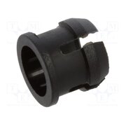 C-174 LED holder; 5mm; one-piece; black; UL94V-2; L: 5.8mm; polyamide Vl0CU9VEtDgvVdGReGQftSGfTiWZVzxNqNV2owzOP3w