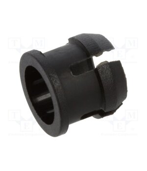 C-174 LED holder; 5mm; one-piece; black; UL94V-2; L: 5.8mm; polyamide Vl0CU9VEtDgvVdGReGQftSGfTiWZVzxNqNV2owzOP3w