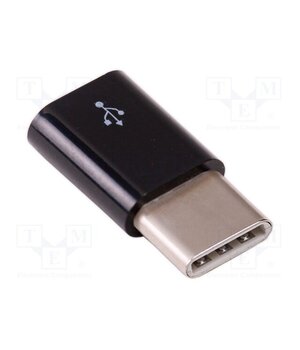 MICRO USB(F) TO USB-C(M) ADAPTER BLACK Accessories: adapter; black; USB B micro socket,USB C plug nZWuoEioBsoxoDLcAqYfJ3TReE7ETYPv2c278GYEKHs