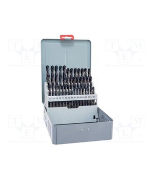 0000810361100 Drill set; for metal; high speed steel; metal case; 41pcs. fkgWTGjgGkqW00WGP7ribnWHFEYwMq_rZAKXtQB0NyA