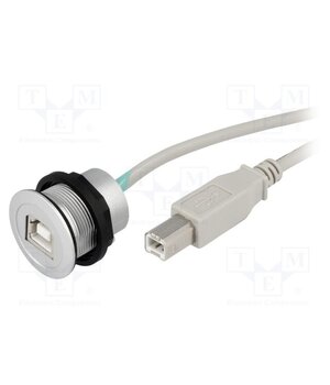09454521912 USB socket; 22mm; har-port; -25÷70°C; Ø22.3mm; IP20; silver Cqv03HFziGcuqkzeBRTIjMUgANwXBM5f26AcXTAFCrc