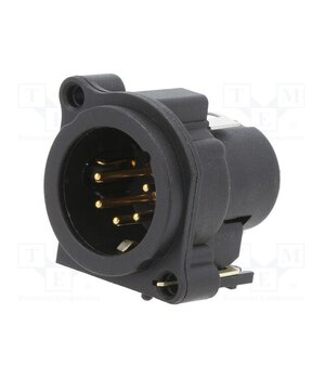 NC5MAV-SW Connector: XLR; socket; male; PIN: 5; straight; THT; black; 3A VrH2oJef-IlIAexR4Zfvwz4Z8ClFz7Fr2mHod0TpqeI