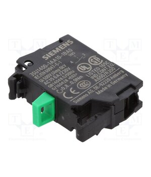 3SU1400-1AA10-1BA0 Contact block; 22mm; 3SU1.5; -25÷70°C; front fixing; Contacts: NO __92UYARhgpuDMQ5qg1CquHDdtP1rhutPVwijD1Bdi8