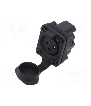 AXS3FP1H Connector: XLR; socket; female; AXS; 15A; 133V; PIN: 3; IP65; angled 1MlojRhmbiGe-M_jIAupB6THeuhD5MerJFFuG6vw5ZI