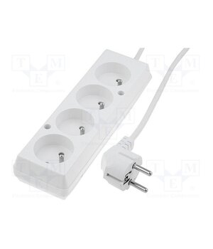 5907570022416 Extension lead; 3x1.5mm2; Sockets: 4; PVC; white; 1.5m; 16A AkC3ccrVflUIb9u3awetNV6BxteGlqxtIIw6DqounRw