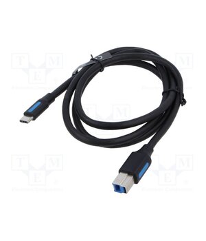 CQVBF Cable; USB 3.0; USB B plug,USB C plug; nickel plated; 1m; black A4MDLvN_HmA8QmZnUt6bqRY_OUOrWjPOWBPNA4fApOg
