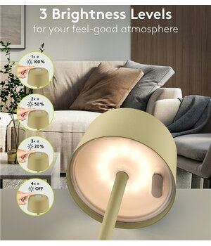 Bezvadu LED galda lampa, 2 W, 150 lm, 3000 K, 25 cm, smilškrāsā

 AASV20S+2.jpg