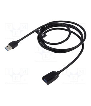 VAS-A45-B100 Cable; USB 3.0; USB A socket,USB A plug; nickel plated; 1m; black p_8FBFlgdiKgGINIE0puBQ18U-7fXcQULFtkE0NuVTk