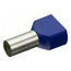 Izolēta dubultā kabeļu gala uzmava (uzgaļis), 2×16 mm², 14 mm uzmavas garums CAA96D.jpg