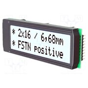 EA DIP162J-DN3LW Display: LCD; alphanumeric; FSTN Positive; 16x2; 68x26.8mm; LED t3vgkBRC9ZPJ6bRiHDH3LwXANzcSij4NwKhvK2fyHP4
