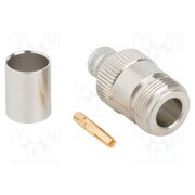 172105 Connector: N; plug; female; straight; 50Ω; crimped; for cable; PTFE HE5wmz6AyMoIb15hBa4NdBNtFN6aVnSNYzXtvmsMrC0