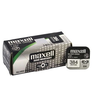 BATERIJA AG3 SR41SW (384) ø7,9x3,6, 1,55 V 45 mAh, cinka-sudraba oksīds

 BGD384+1.jpg