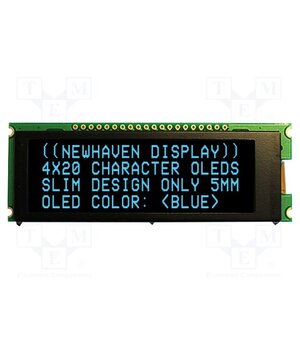 NHD-0420CW-AB3 Display: OLED; alphanumeric; 20x4; Dim: 92x31.5x6.5mm; blue; PIN: 20 X3MRSUY-YE3pOV6f8BIsLyQt8HWyaD1vai5U0nm8OLQ