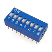 DIP SWITCH 8 contacts,  25mA / 24VDC