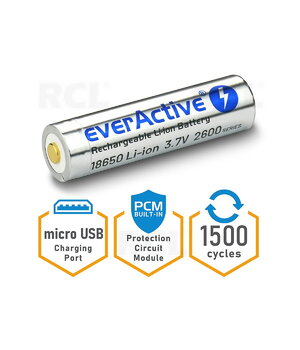 UZLĀDĒJAMA BATERIJA Li-Ion 3,7 V 2,6 Ah ar USB uzlādes funkciju (mikro USB ligzda)

 BAL1865_26U+2.jpg