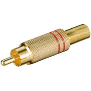 PLUG RCA red, gold-plated