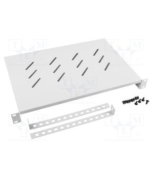 AK-1004-S Shelf; 1U; grey; Standard: 19"; rack shelf F5TD15f_Rie4c6pYWBfPvz5GvScVvYL16jNQ4W_lxQE