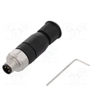 21023591301 Connector: M8; male; PIN: 3; 4A; 60V; IP67; straight; for cable; plug aE_tAU61vayUfsKsuD02mmV9TcGGR-zUMhLgokiaguo