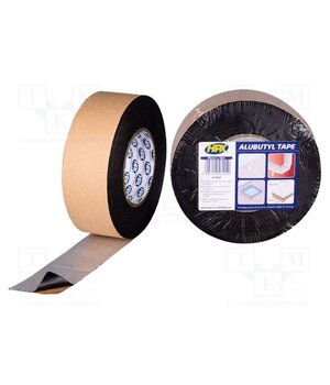 AY5020 Tape: sealing; W: 50mm; L: 20m; Thk: 0.5mm; black; butyl; aluminium piuR9LJ16jlaoEscYfofZDKWXabqP7SsoITiiBGSzlo