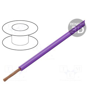 FLRY-A0.22-VI/500 Wire; FLRY-A; 1x0.22mm2; stranded; Cu; PVC; violet; 60V; 500m gwVrjgpGKDTYzLYHzhwbBfgVaxDEV3a9SDb0TWziVOg