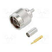 172142 Connector: N; plug; male; straight; 50Ω; crimped; for cable; PTFE 8b-5spOzi50-viOQ05W6105WRo6WZFM_2kIWskRMswU