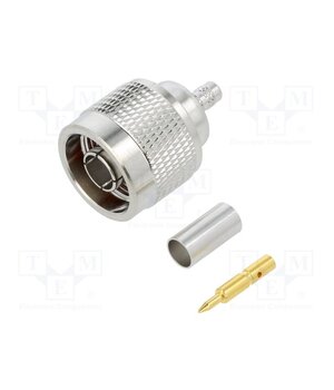 172142 Connector: N; plug; male; straight; 50Ω; crimped; for cable; PTFE 8b-5spOzi50-viOQ05W6105WRo6WZFM_2kIWskRMswU