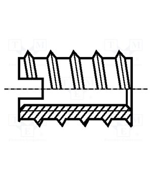 1101897 Threaded insert; brass; without coating; M5; BN 242; L: 12mm 7djimLDQM6QYhF6AXD6LvF5E3eFVr5cFr3ukFTXnexc