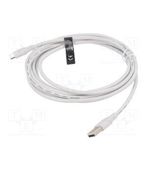 CTIWI Cable; USB 2.0; USB A plug,USB B micro plug; nickel plated; 3m H5JCAnoyVxeOmCNBlLzHPWNqETTz0EmdquKJ9Hpz058