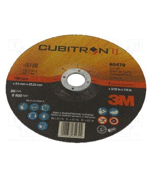 65479 180X2,5X22MM CUBITRON II Cutting wheel; Ø: 180mm; Disc thick: 2.5mm; Holder: assembly hole xqZz4q4b56JYmSbhQtQDR735juDX0214q4wKXYI11No