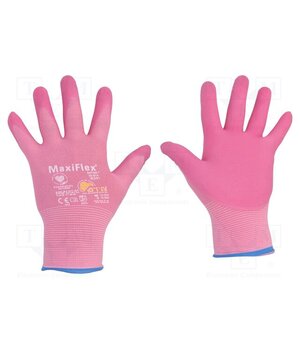 34-814/06 Protective gloves; Size: 6; pink; MaxiFlex® Active™ sTK0XpVcPLJAjr00ycofdGV-QNFPjPfJiRBEqcyl9Yw